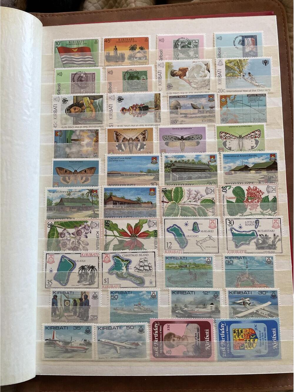 Extensive Kiribati Mint NH Stamp Collection 8-Page Stockbook